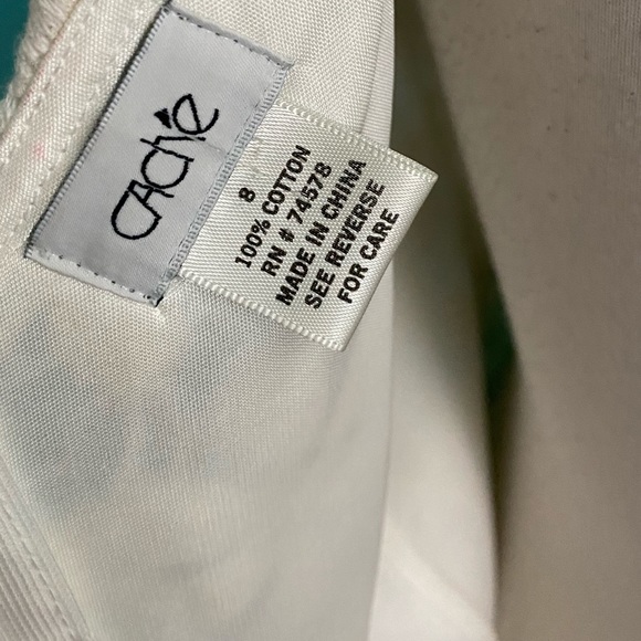 Cache white gold  floral crochet sz-8 - Picture 8 of 8